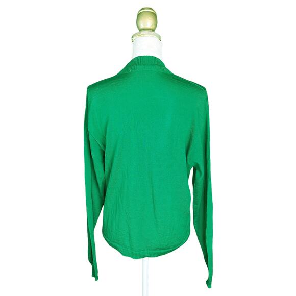 Vintage Pendleton Lightweight Virgin Wool Crewneck Sweater - Emerald Green - XL - Picture 3 of 4